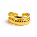 Aurora Ribbed Gold Ring