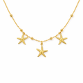 Golden Starfish Charm Necklace