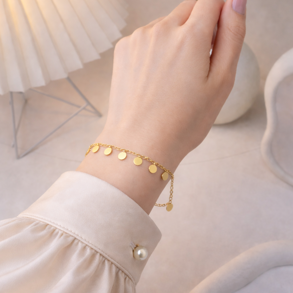 Luna Coin Drop Bracelet