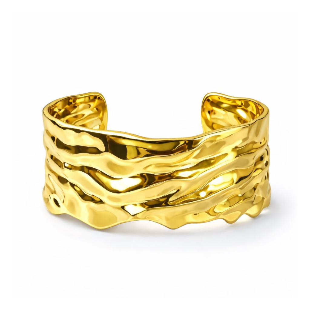 Molten Luxe Gold Finish Cuff