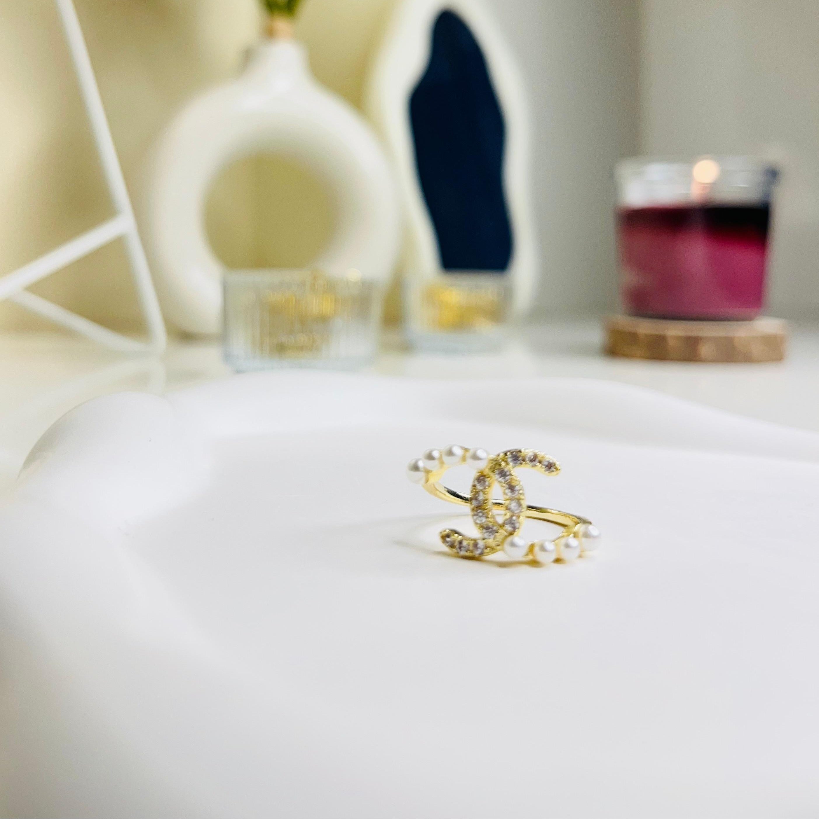 Celeste Pearl Crystal Ring