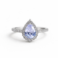 Celeste Pearl Cut Silver Ring