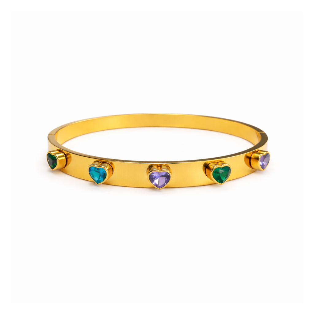 Luna Love Heart Stone Bangle