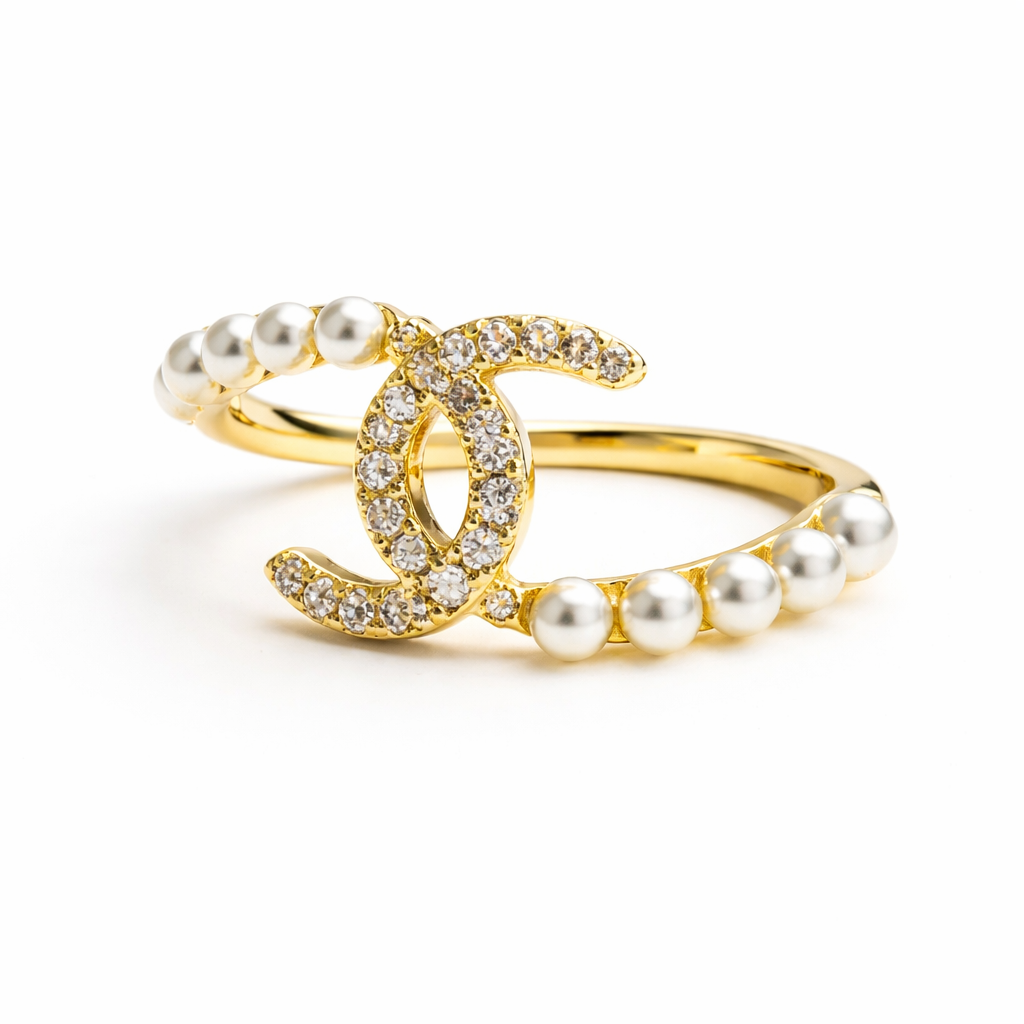 Celeste Pearl Crystal Ring