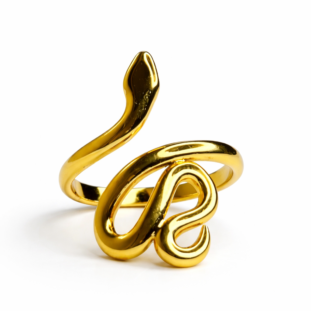 Serpentine Flow Gold Ring