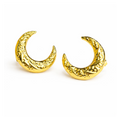 Golden Crescent Moon Earrings