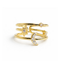 Cosmic Charm Gold Ring