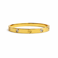 Classic Gold Screw Diamond Bangle