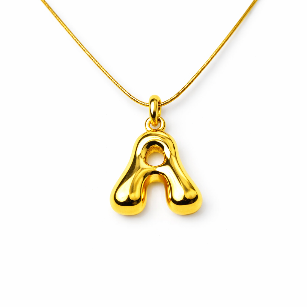 Golden Initial “A” Pendant Necklace