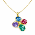 Aurora Bloom Multicolor Pendant Necklace