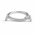 Curve Crystal Silver Ring