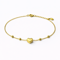 Golden Heart Bead Bracelet