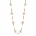 Daisy Pearl Flower Chain Necklace
