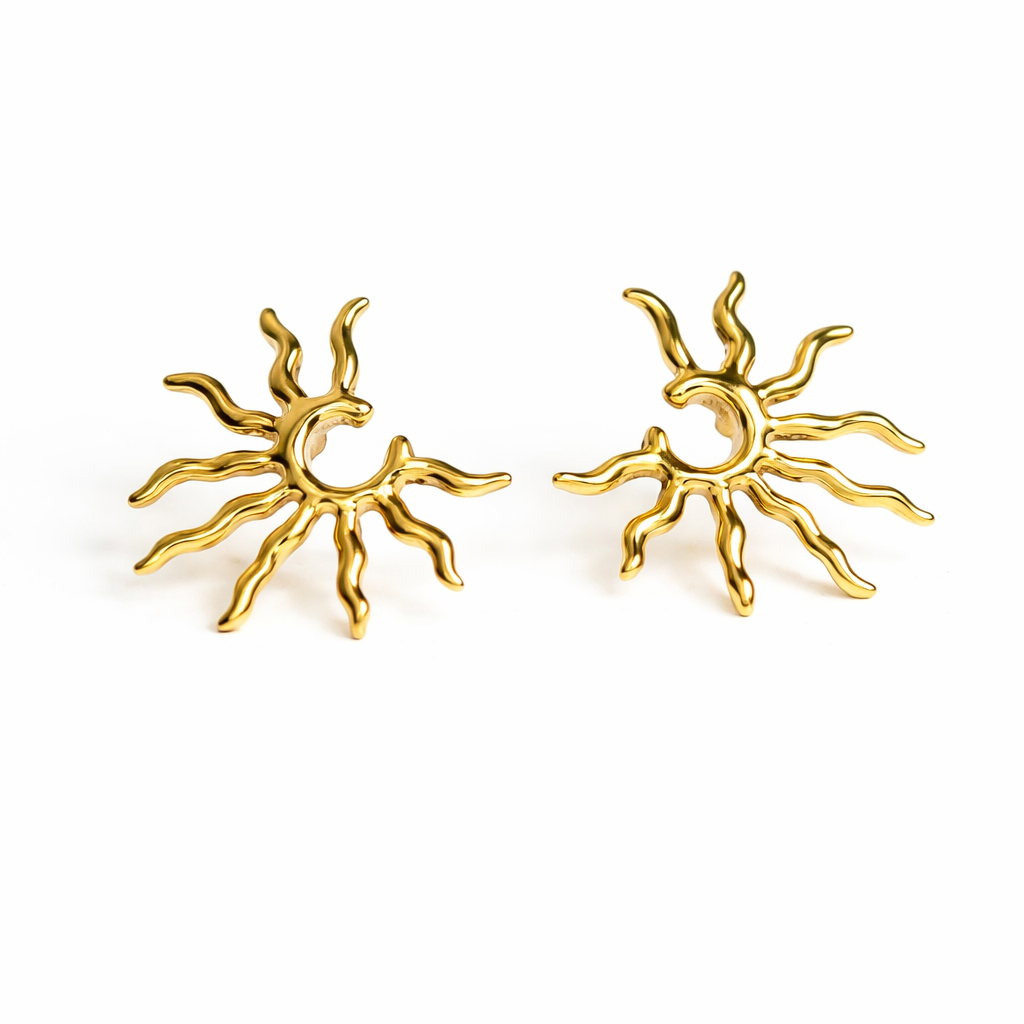 Solar Glow Statement Earrings