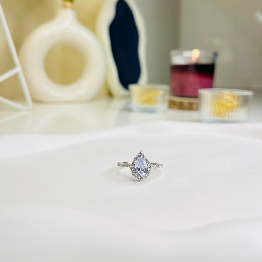 Celeste Pearl Cut Silver Ring