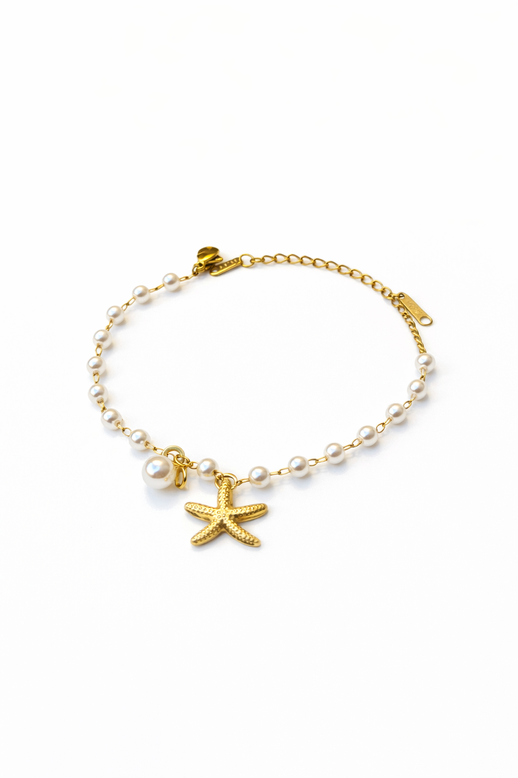 Pearl Starfish Charm Bracelet