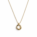 Minimal Gold Circle Pendant Necklace