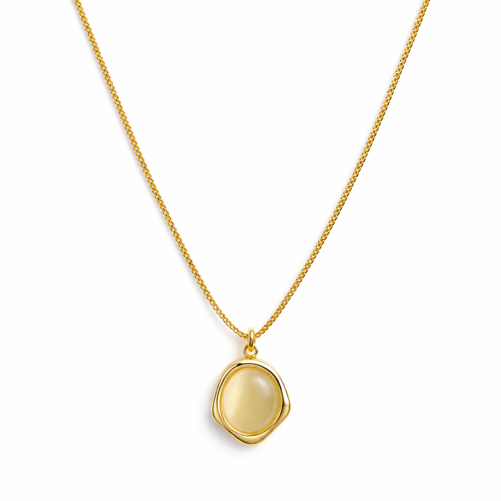 Gold Pearl Pendant Necklace