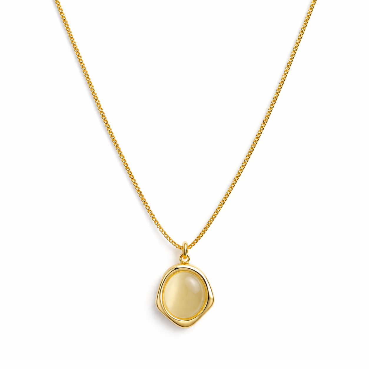 Gold Pearl Pendant Necklace