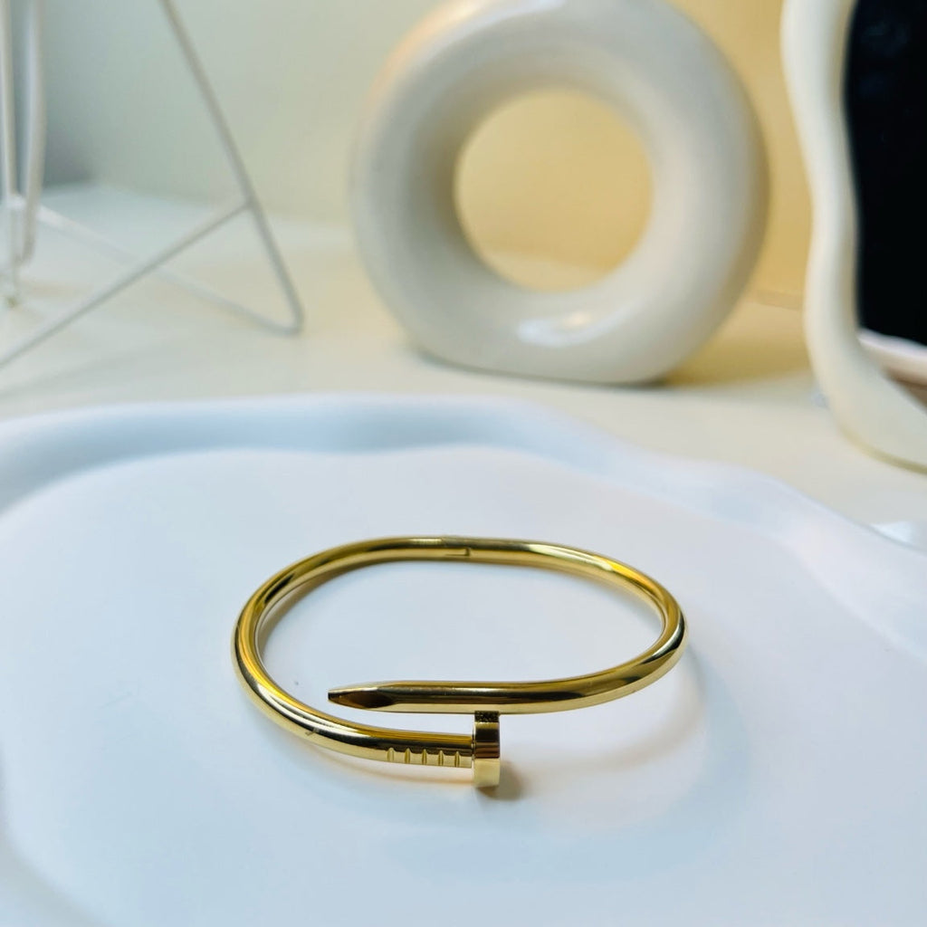 Golden Nail Cuff Bracelet