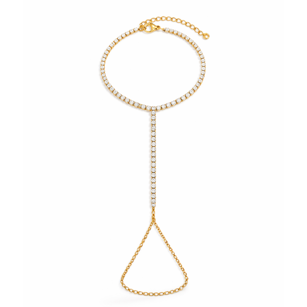 Gold Diamond Hand Chain