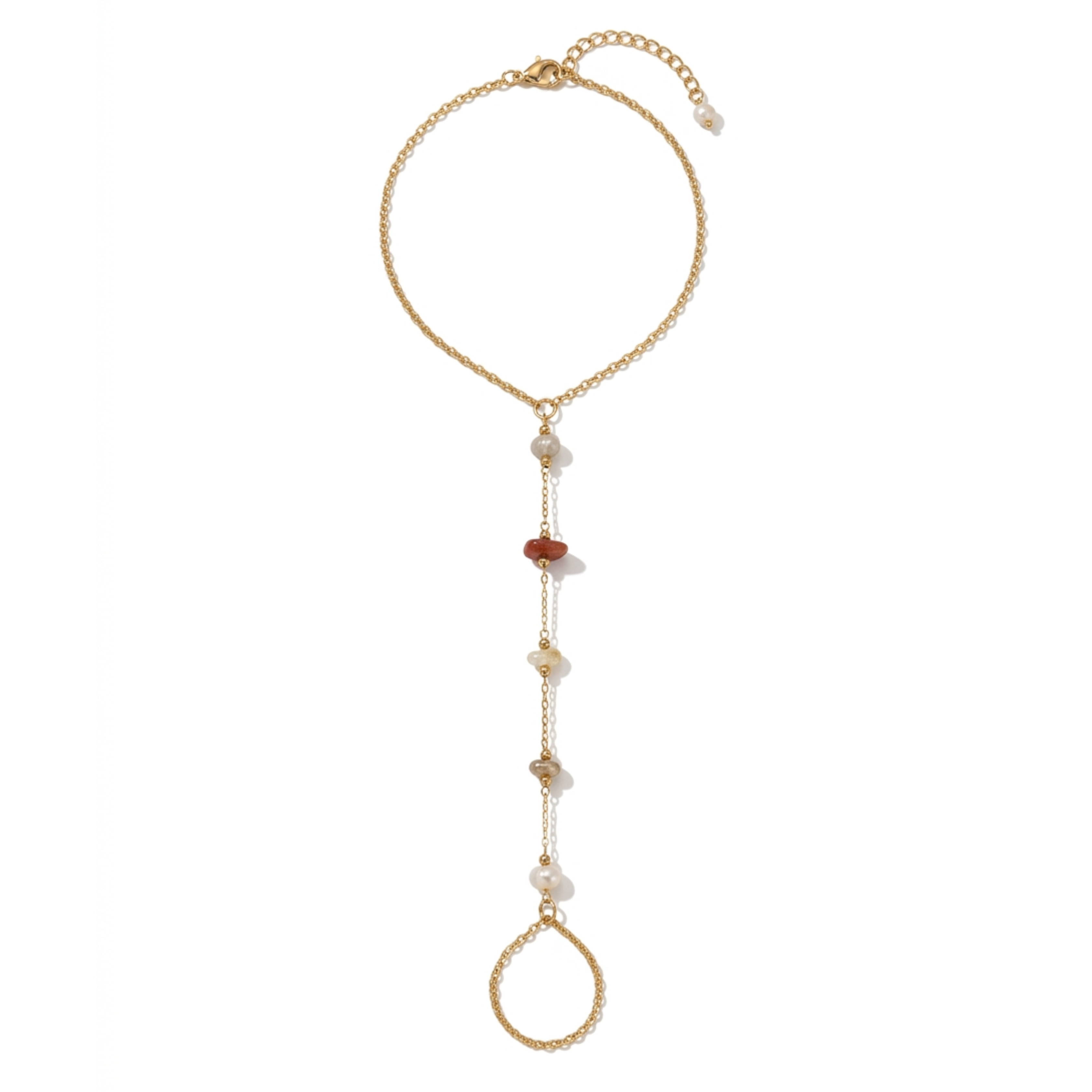 Gold Pearl Hand Chain