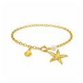 Ocean Charm Gold Bracelet