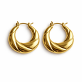 Twisted GoldHoop Earrings