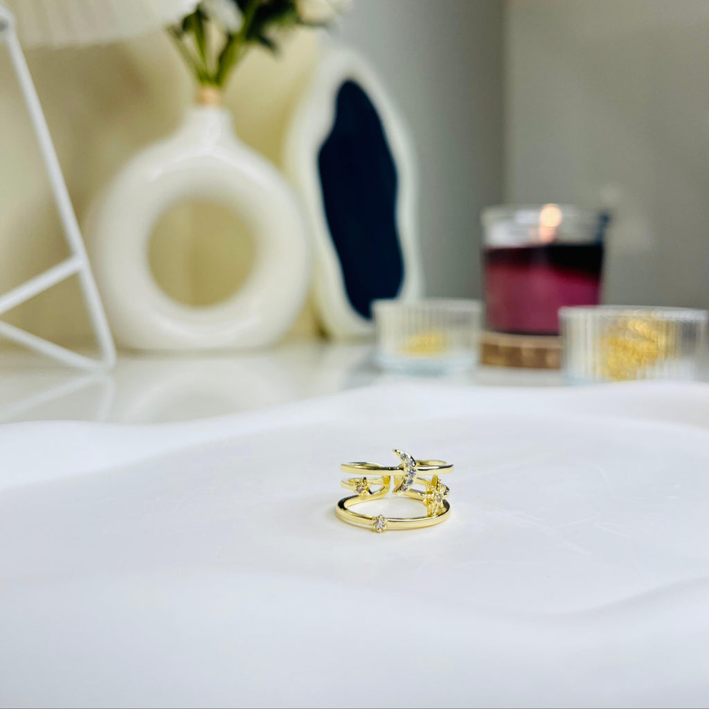 Cosmic Charm Gold Ring