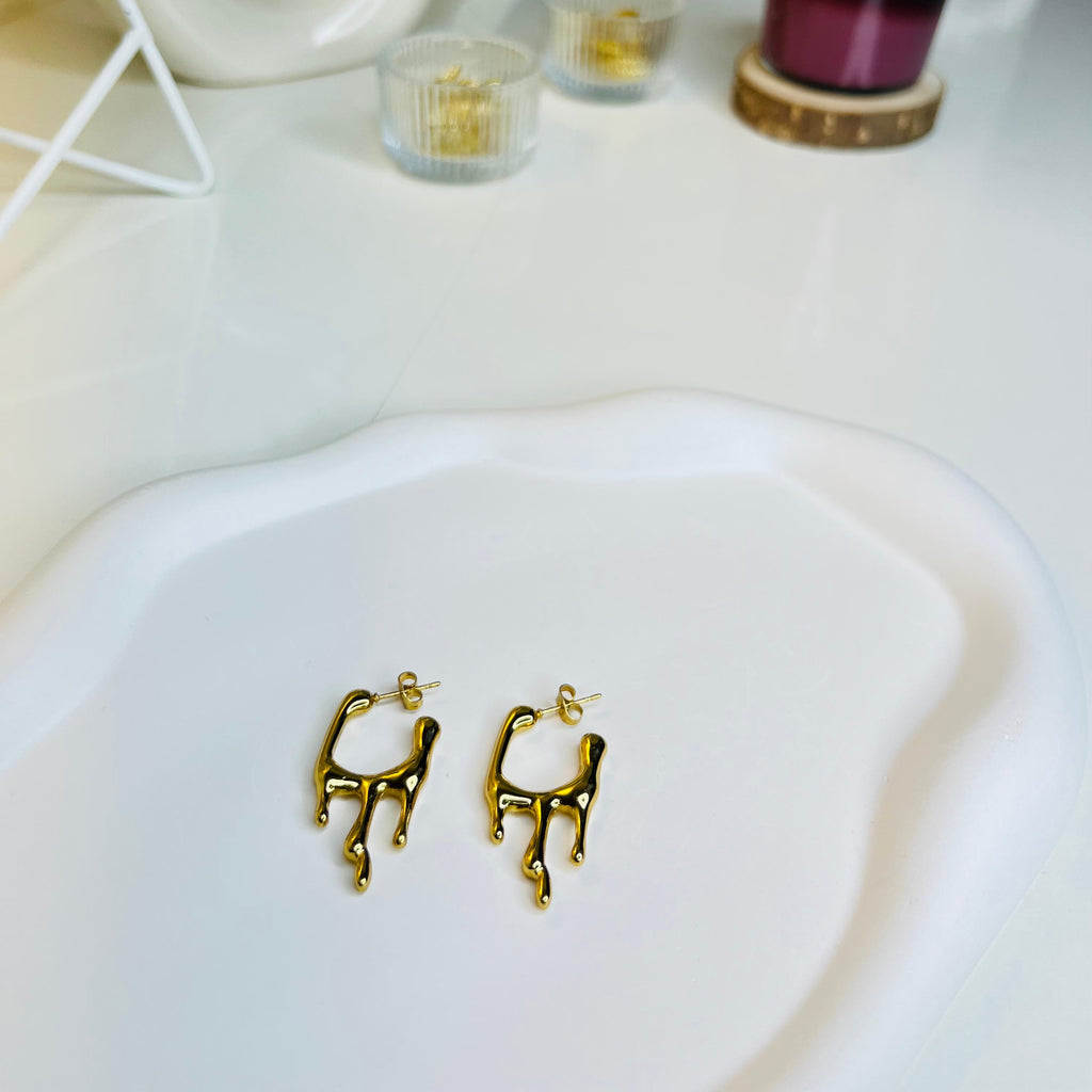 Liquid Gold Statement Hoops