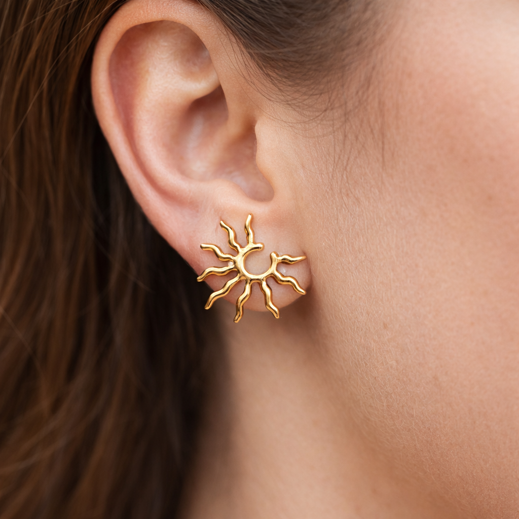 Solar Glow Statement Earrings