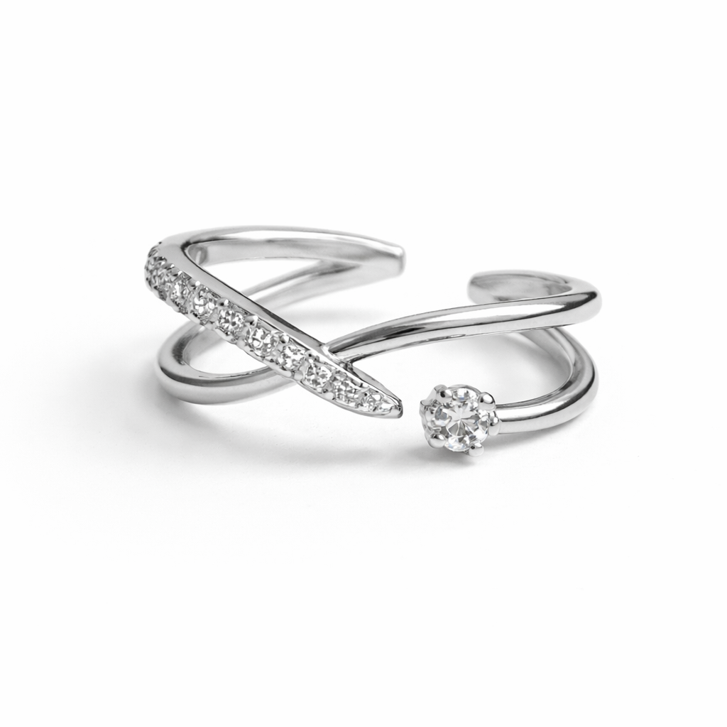 Eclipse Curve Silver Ring