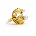 Sunray Pearl Gold Ring