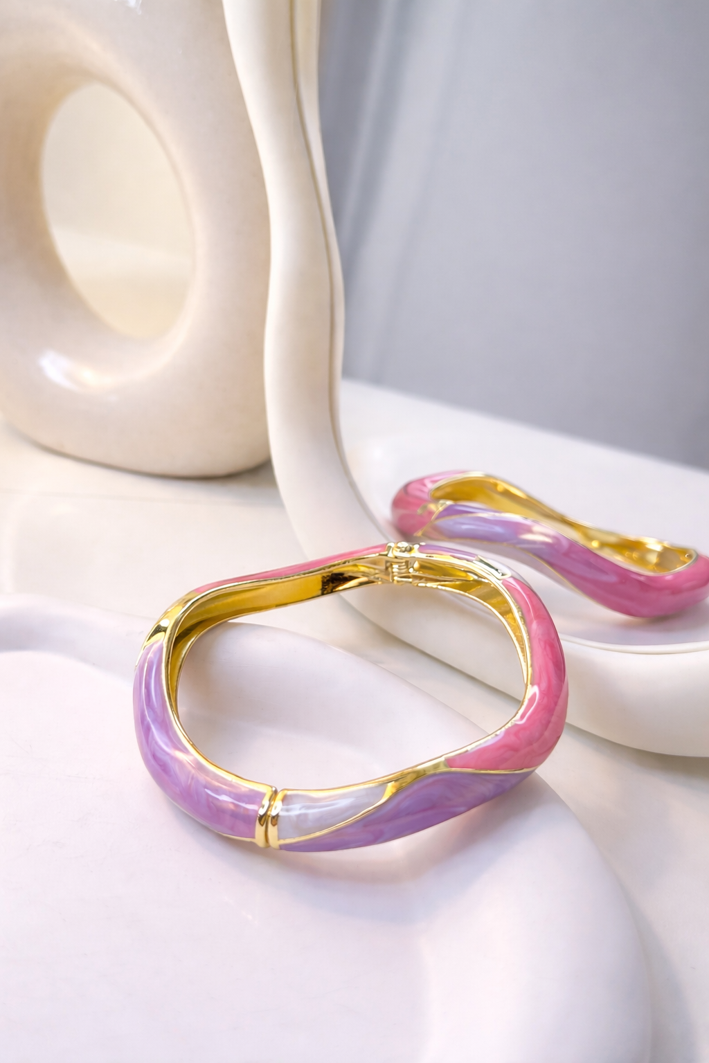 Pastel Enamel Luxe Bangle