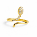 Snake Wave Gold Ring