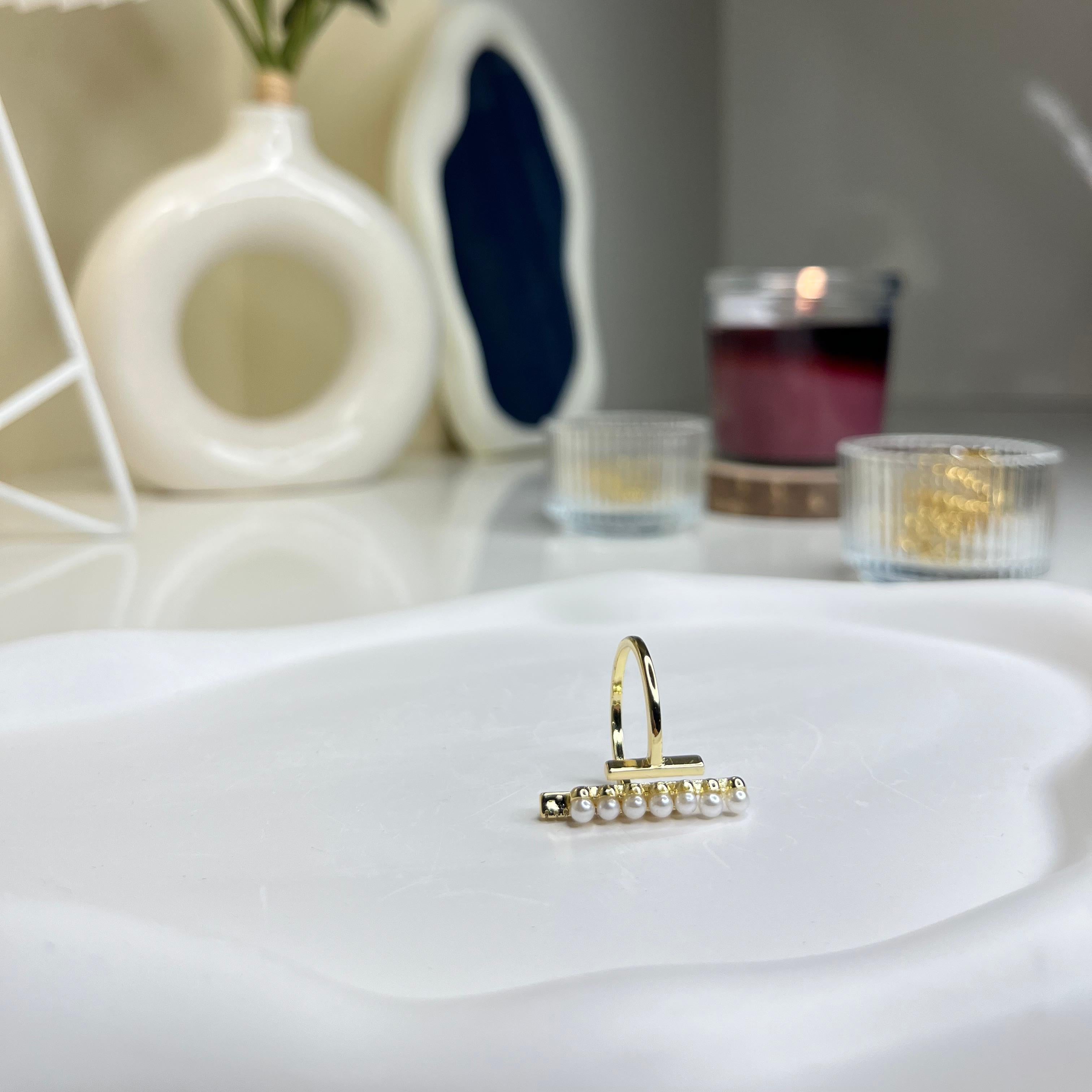 Luna Pearl Statement Ring