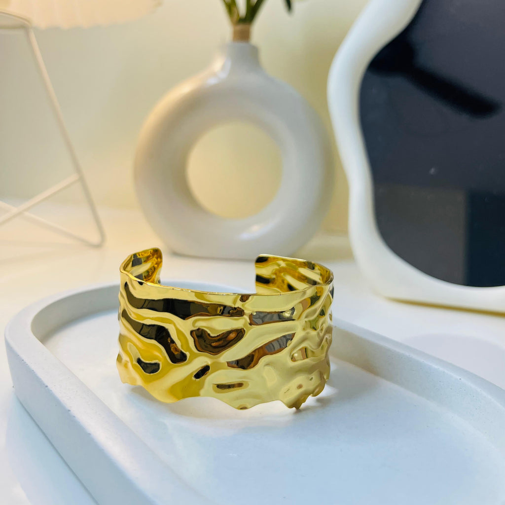 Molten Luxe Gold Finish Cuff