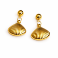 Luna Shell Gold Earrings