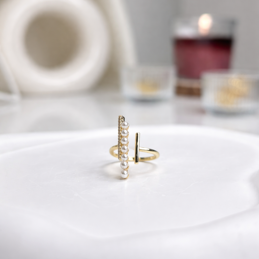 Luna Pearl Statement Ring