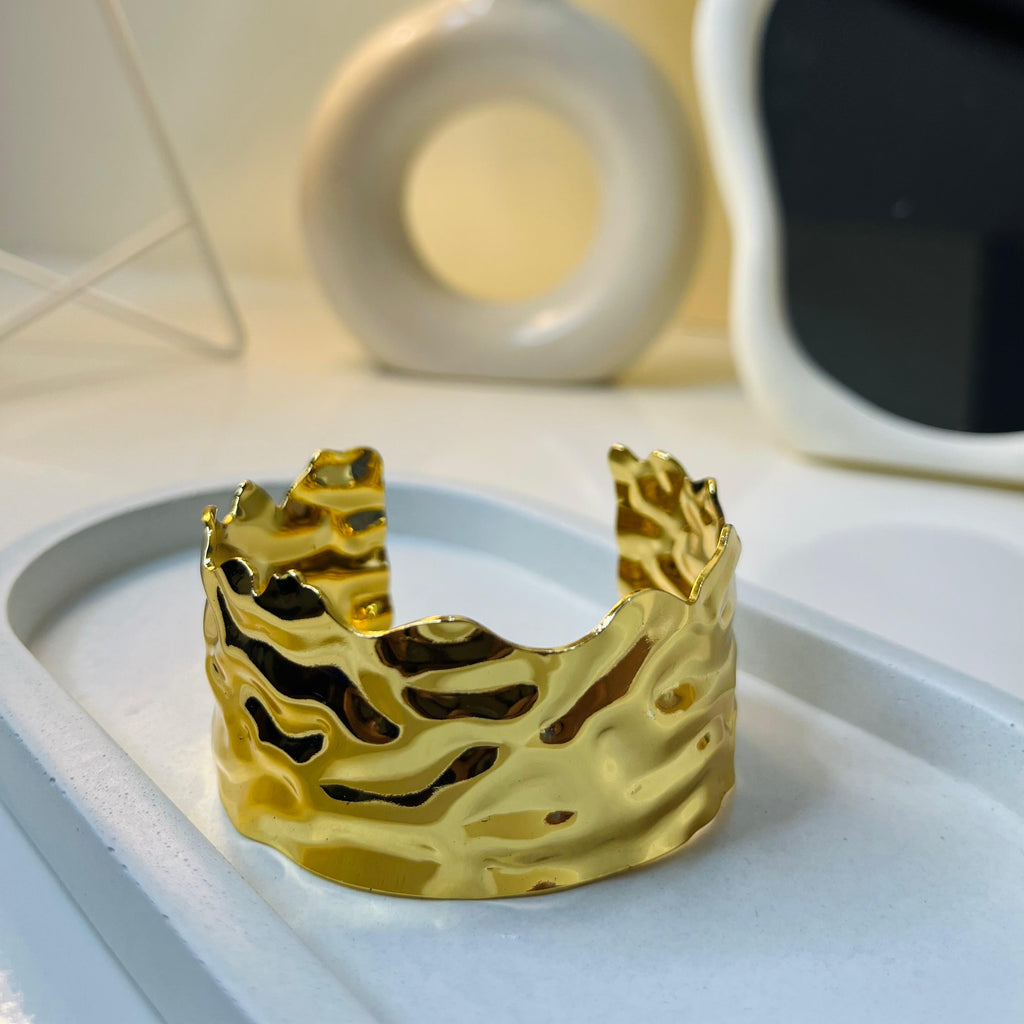 Molten Luxe Gold Finish Cuff
