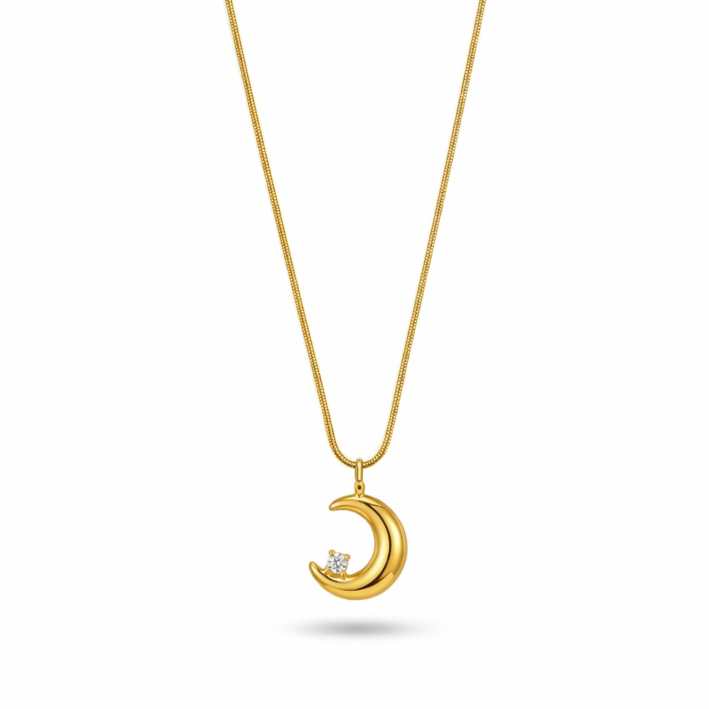 Crescent Moon Pendant Necklace