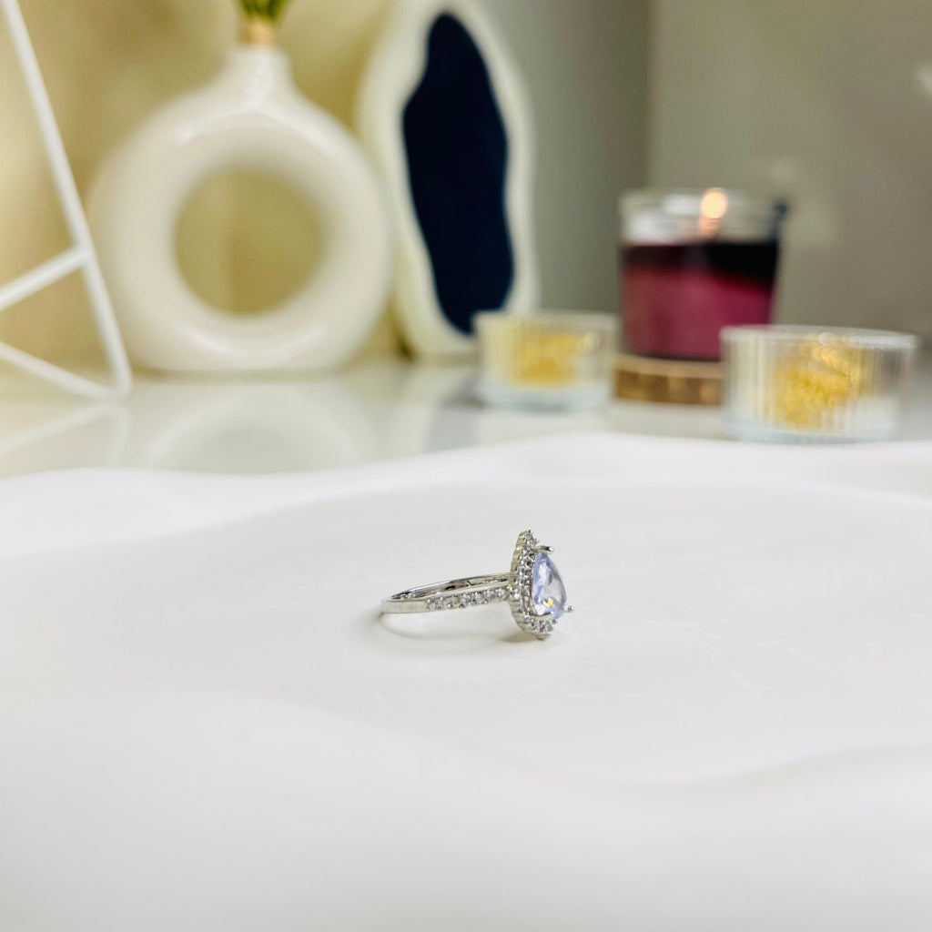 Celeste Pearl Cut Silver Ring