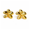 Golden Blossom Stud Earrings